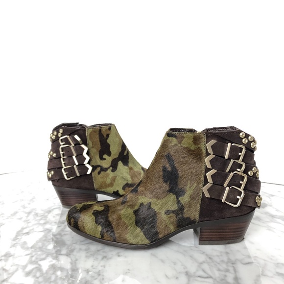 Sam Edelman Suede & Cow Hair Booties - Picture 1 of 4
